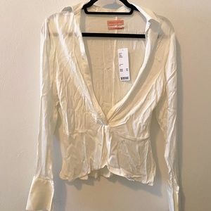 Urban Outfitters, Collared Deep V Top